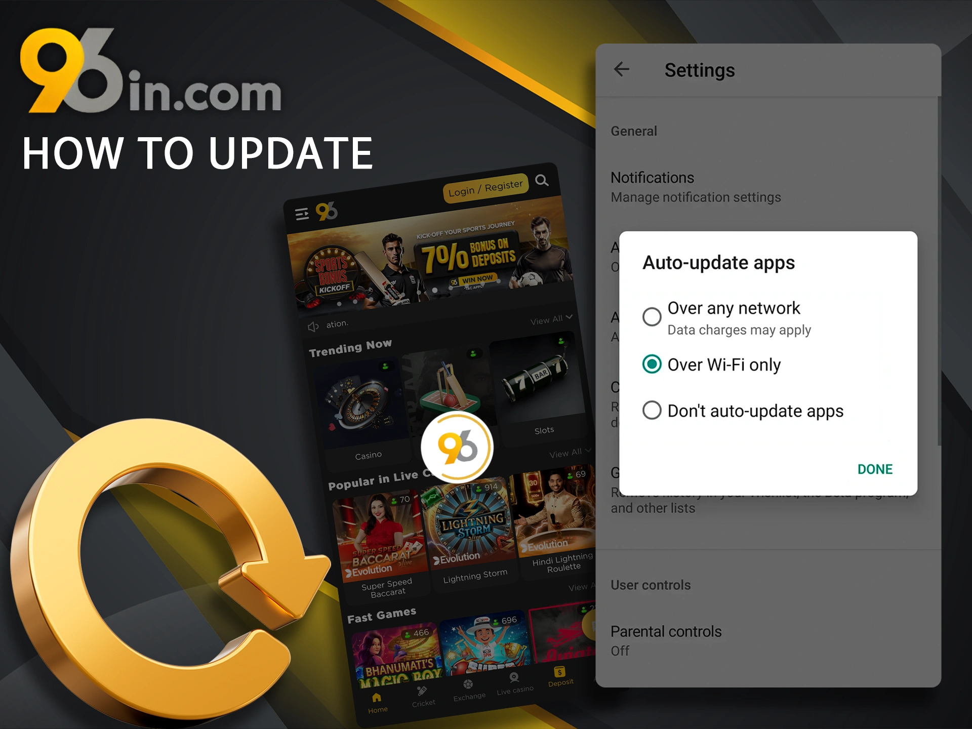Update the 96in applications to work correctly.