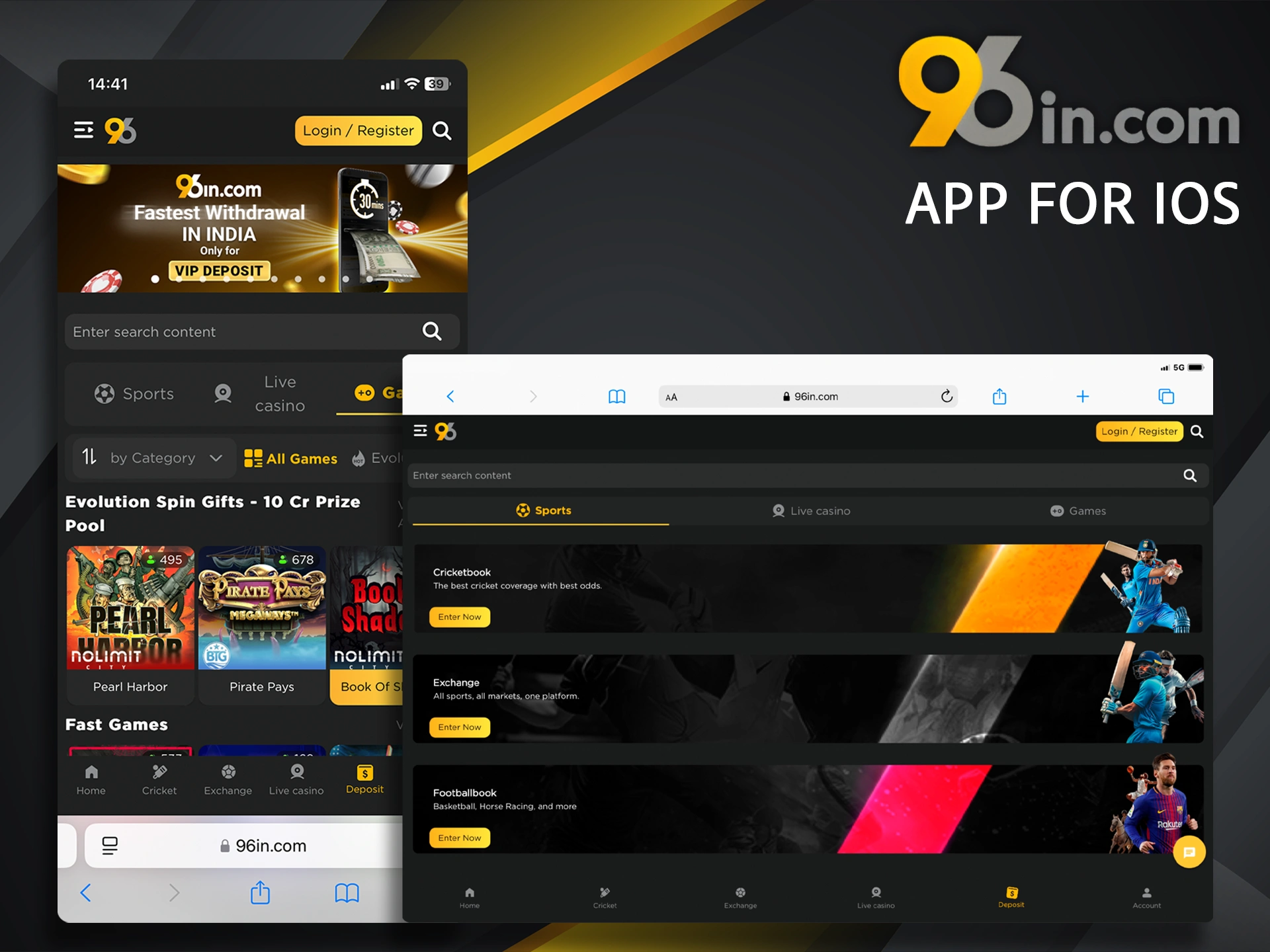 Get to know the necessary information about 96in app for ios.