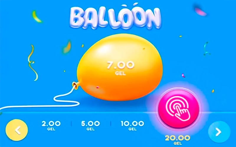 Multiply your bet in the Balloon game with 96in.