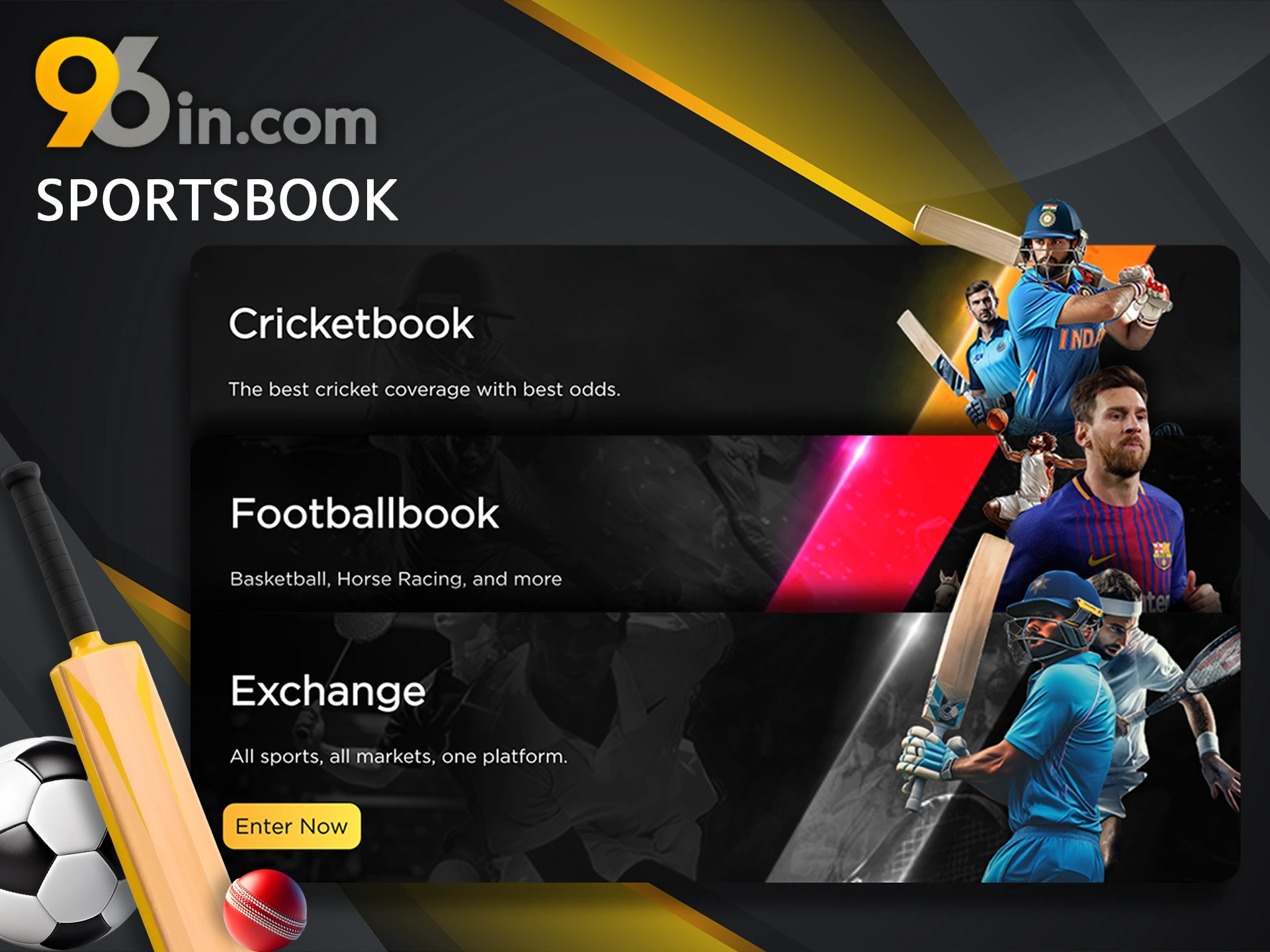 Make your choice in sports betting at 96in.